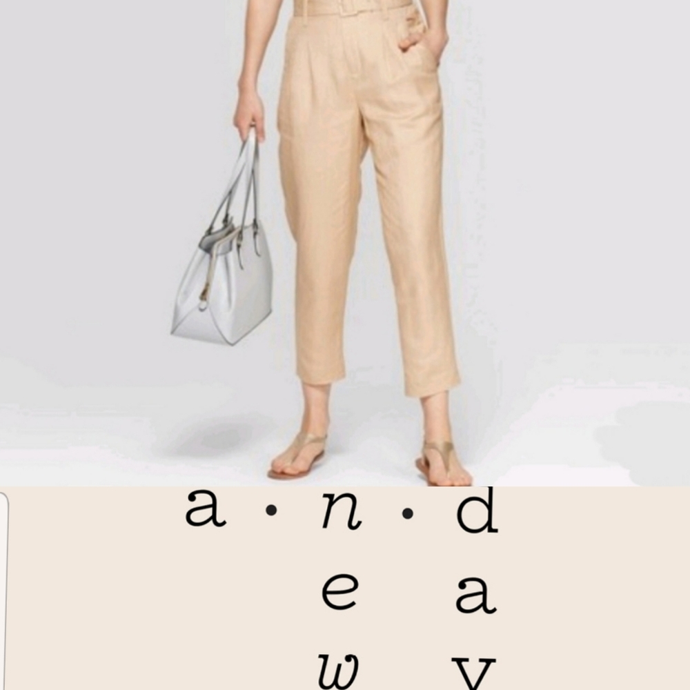 High-Rise Straight Leg Ankle Length pants